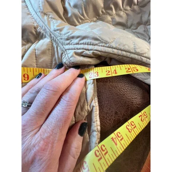 Dennis Basso Quilted Reversible Jacket Floral Beige Size Large Cottage Core - Picture 4 of 8